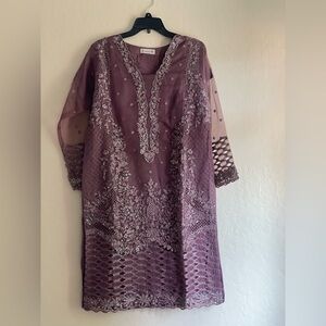 Embroidered organza Pakistani dress 40